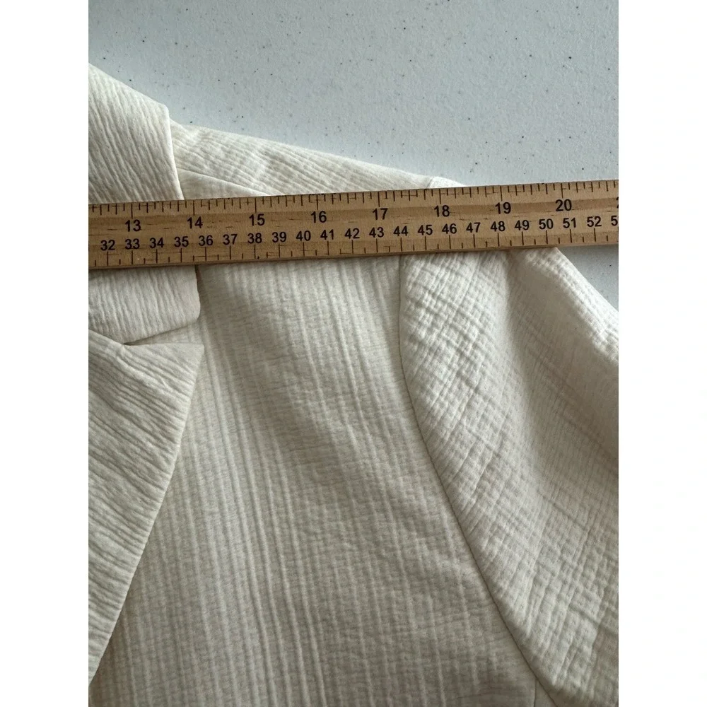 NWOT Talbots Petite Plus Women's 20W Ivory Double Breasted Blazer Lined Pockets